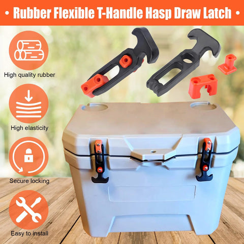 Rubber Flexible Latch With Brackets For Tool Box Cooler Golf Cart And Machinery Absorbs Vibration Installed On Cooler