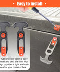 Rubber Flexible Latch With Brackets for Tool Box and Cooler showing easy installation and secure closure mechanism