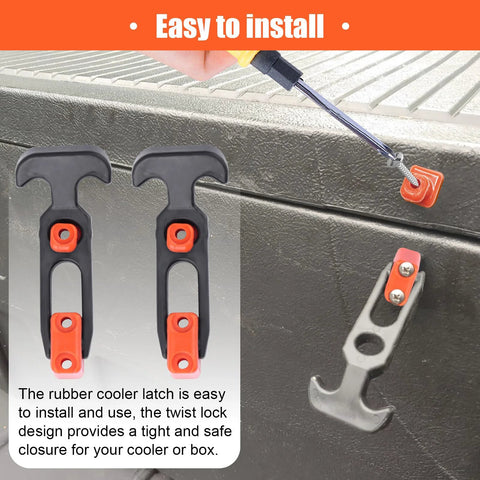 Rubber Flexible Latch With Brackets for Tool Box and Cooler showing easy installation and secure closure mechanism