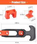 Product size dimensions of Rubber Flexible Latch With Brackets For Tool Box Cooler Golf Cart And Machinery Absorbs Vibration
