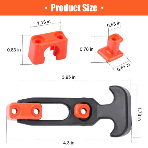 Product size dimensions of Rubber Flexible Latch With Brackets For Tool Box Cooler Golf Cart And Machinery Absorbs Vibration
