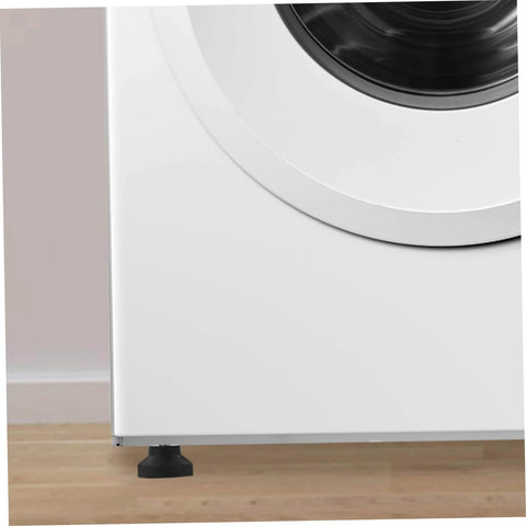 Four Pack Sturdy Adjustable Furniture Leveling Pads Rubber Feet For Tables Machines Workbenches Cabinets And Heavy Duty Appliances With Shock Absorption For Stable Leveling And Easy Height Adjustment installed on appliance