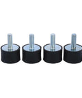 4 Pcs Rubber Shock Absorber Anti Vibration Silentblock Bobbins M8 Size Heavy Duty Built Tough Mechanical Vibration Damping Mounts