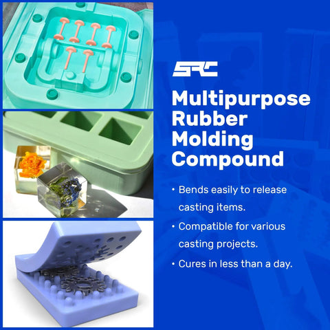 Close-up of Cast A Mold 25T RTV 16 Oz 2 Part Liquid Silicone Mold Making Kit for Jewelry Casting Epoxy Resin use.