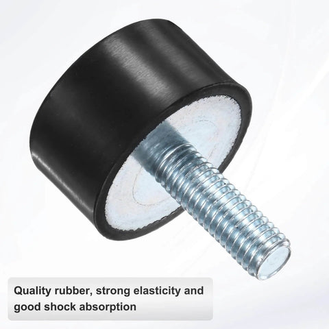 Eight Pack Rubber Mounts D30mm x H15mm Vibration Isolators With M8 x 23mm Studs for noise dampening and shock absorption.