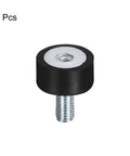 Beefy Rubber Mounts Set Eight Pcs M5 Male And Female Vibration Isolators Shock Absorbers, close-up of one rubber mount