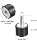 Rubber Mounts 8 Pack Vibration Isolators Shock Absorbers M6 Male Female Threaded D20mm And H15mm With 18mm Stud