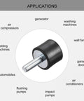Rubber Mounts 8 Pack Vibration Isolators Shock Absorbers M6 Male Female Threaded D20mm And H15mm With 18mm Stud Applications Diagram