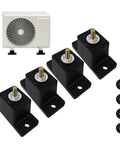 Rubber Vibration Isolation Mounts for Small Mini Split Air Conditioner Condensers and Outdoor HVAC Units with hardware