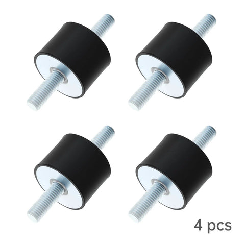 4 Pack M10 Rubber Mounts With Dual Studs 28x40x30mm Heavy Duty Easy Install Anti Vibration Shock Absorbers Isolators With M10 Locking Nuts For Cars Boats Motors Generators And Compressors