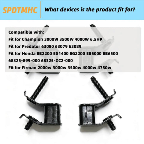 Durable anti vibration rubber mounts reduce generator vibration and noise, four 8mm feet compatible with Champion 3000W 3500W 4000W