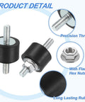 M4 X 10mm Rubber Mounts With 10 X 15mm Cylindrical Anti Vibration Isolators Studs And Nuts For Car Generators Air Compressors