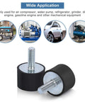 Shock Absorber Mounts Set Of 4 Rubber Isolators With M6 Studs displayed with various equipment applications.