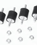4 Pieces 20 X 15mm Rubber Mounts Vibration Isolator Mounts Shock Absorber With M6 X 19mm Studs Including 8 Nuts Heavy Duty