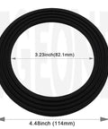 Close-up of black rubber o-ring from Sink Strainer Seal Kit For 3.5 Inch Drains With 2 O Rings And Rubber Gasket Set No Plumber's Putty Needed