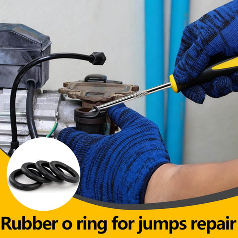 Person using 1040 Piece O Ring Assortment Kit With 21 Sizes For Automotive Repairs, Plumbing And Kitchen Applications on motor.