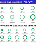 AC O Ring Kit With 139 Pieces Includes 30 Sizes 54 Rubber Gaskets And 85 Spacers Durable Automotive Seal Kit diagram