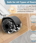 Close-up of a Two Inch Office Chair Wheels Set Of Five Heavy Duty Rubber Casters For Hardwood And Carpet With 2200 Lbs Capacity