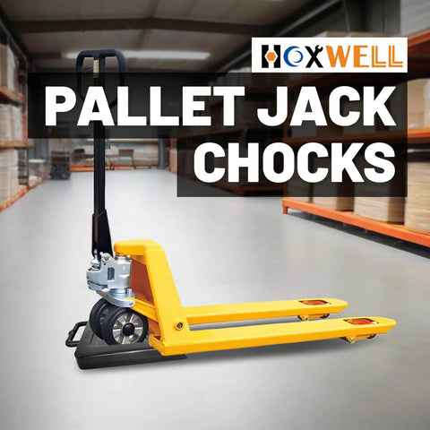 Heavy Duty Rubber Pallet Jack Wheel Chocks 2 Pack For Trucks And Pallet Handling Premium Non Slip Stopper With Anti Slip Bottom Oxidation-Resistant Rubber Durable Pallet Jack Stoppers 14.2 X 11.2 X 2 Inches HOXWELL