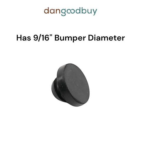 Rubber Push In Ridged Stem Bumper Nine Sixteenths Inch Diameter Fits Quarter Inch Hole In One Eighth Inch Thick Material