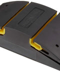 Rubber Sanding Block 5.1 Inch for wet or dry sanding fits quarter sheet, durable construction, side view of black tool.