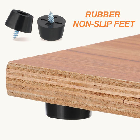 28 Pack Rubber Feet Set 15x12x8mm Screw On Grippy Non Slip Bumpers For Electronics Furniture Cutting Boards Chairs Cabinets