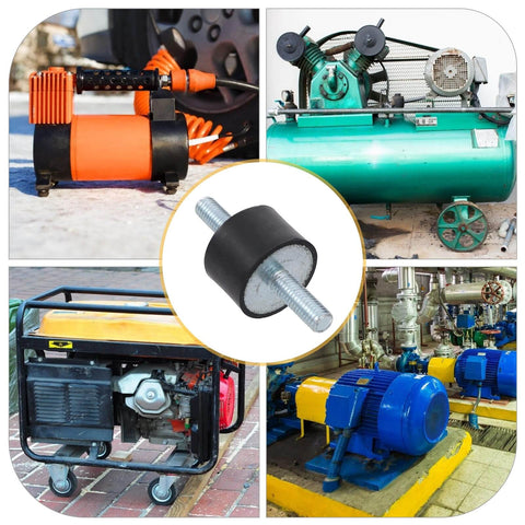 Four VV type rubber shock absorbers provide reliable vibration isolation and damping for industrial equipment with compressors, pumps, generators.