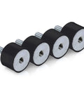 Shock Absorber Mounts Set Of 4 Rubber Isolators With M6 Studs for car and boat anti vibration silentblock, heavy duty cushions for mounting