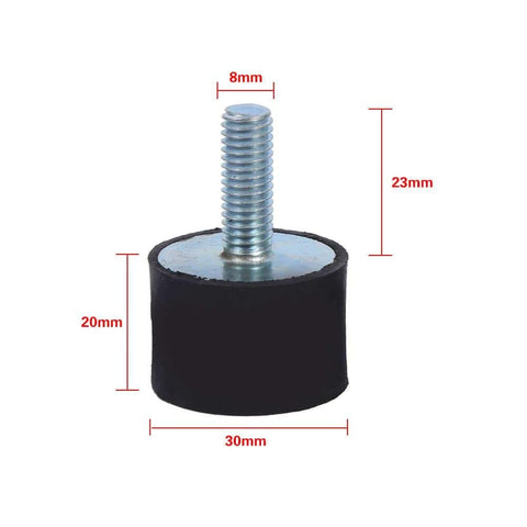 4 Pcs Rubber Shock Absorber Anti Vibration Silentblock Bobbins M8 Size Heavy Duty Built Tough Mechanical Vibration Damping Mounts Rubber Isolation Mounts For Air Compressors Engines Water Pumps And Welding Machines