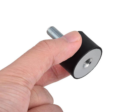Hand holding Shopready Rubber Shock Absorber Set Of Four Isolator Mounts M8 Anti Vibration Silentblock for car and boat equipment
