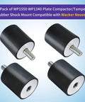 Set of four upgrade tamper rubber shock mounts that fit WP1540, WP1550, VP1135, VP1340, VP1550, VP2050 plate compactors