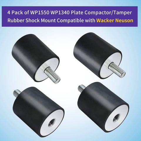 Set of four upgrade tamper rubber shock mounts that fit WP1540, WP1550, VP1135, VP1340, VP1550, VP2050 plate compactors