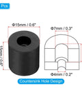 Must Have 8 Piece Rubber Spacer Set With Anti Vibration Foot Pads 0.6 In Outer Diameter And 0.2 In Inner Diameter Bumpers Neoprene Cushions