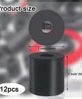 12 Pcs Black Rubber Spacers 1 Inch Outer Diameter 3 Eighth Inch Inner Diameter 1 Inch Thick Rubber Bushings for Anti Vibration