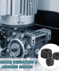 Industrial machine with 18 Pack Thick Rubber Spacers With 1 Inch Outer Diameter One Quarter Inch Inner Diameter And One Quarter Inch Thick