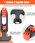 Close-up of Rubber Flexible Latch With Brackets for tool box, showing T-handle draw design, vibration absorption, UV resistant, flexible.