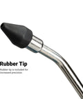 Close-up of air blow gun with rubber tip, part of Air Blow Gun Kit With 5 Inch And 12 Inch Guns Rubber Tips Ergonomic Grip And Easy Use Lever NPT One Quarter Inch Thread For Debris Clearing And Fluid Drying Ideal For Precision Cleaning And Quick Drying In Tight Spaces.