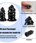 101 Piece Tire Repair Kit For Cars Motorcycles Trucks And Bikes Emergency Puncture Plugs Set Quick Fix In 30 Seconds With Carbon Metal Core Plugs Tubeless Tire Sealing Road Trip Essential Durable And Easy To Use featuring rubber screw plugs