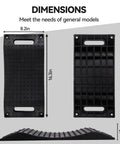 Heavy Duty Rubber Tire Saver Ramps 4 Pack Chocks For Cars And SUVs, RVs And Trailers, 60,000 Lb Capacity dimensions