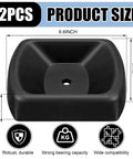 Heavy Duty 6 Inch Wheel Chocks For Trailers 2 Pack Rubber Stabilizers With Single Wheel Stopper For Trailers Campers Boats