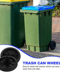 Trash Can Wheels Replacement Set 7 Inch Rubber Casters For Garbage Bins And Outdoor Waste Containers Easy Installation