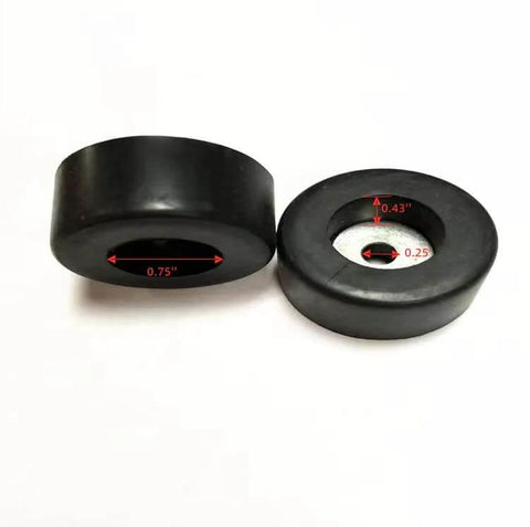 Two anti vibration rubber foot pads isolation cushions for compressors generators sound gear power amps instruments and furniture.