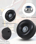 Heavy Duty Rubber Anti Vibration Feet Pads provide quiet, stable operation for generators, pressure washers, and air compressors; visible are black rubber pads with metal nuts.
