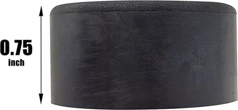 Side view of a 0.75-inch tall round rubber foot from the Set Of Four Anti Vibration Foot Pad Isolators Rubber Bumpers For Compressors Generators