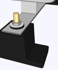 Rubber Vibration Isolation Mounts For Small Mini Split Air Conditioner Condensers And Outdoor HVAC Units Providing Anti Vibration Noise Reduction And Shock Absorption With A Universal Base And Damping Bracket Set close-up detail
