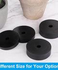 Four rugged rubber vibration isolation pads deliver steady, quiet support for equipment, with 3 inch outer diameter, 0.47 inch bore, and 0.79 inch thickness