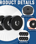 Eight Pcs Vibration Isolation Washer and Rubber Isolation Pads Set With 1.5 Inch Outer Diameter 0.6 Inch Inner Diameter 0.4 Inch Thick showing multiple rubber pads in detail