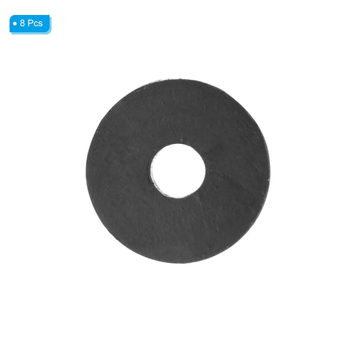 High-quality rubber vibration isolation washers dampen shocks and mute vibration in HVAC systems, delivering quieter air conditioner operation and longer equipment life; eight-pack for easy, reliable replacement. Black washer showing front view.