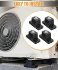 Premium Rubber Vibration Isolator Mounting Bracket Set With Four Rubber Pads for air conditioner installation outdoors
