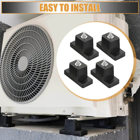 Premium Rubber Vibration Isolator Mounting Bracket Set With Four Rubber Pads for air conditioner installation outdoors